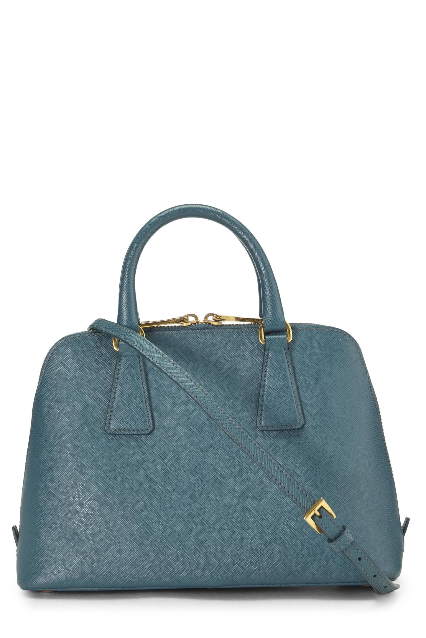 Prada, Blue Saffiano Promenade Small, Blue
