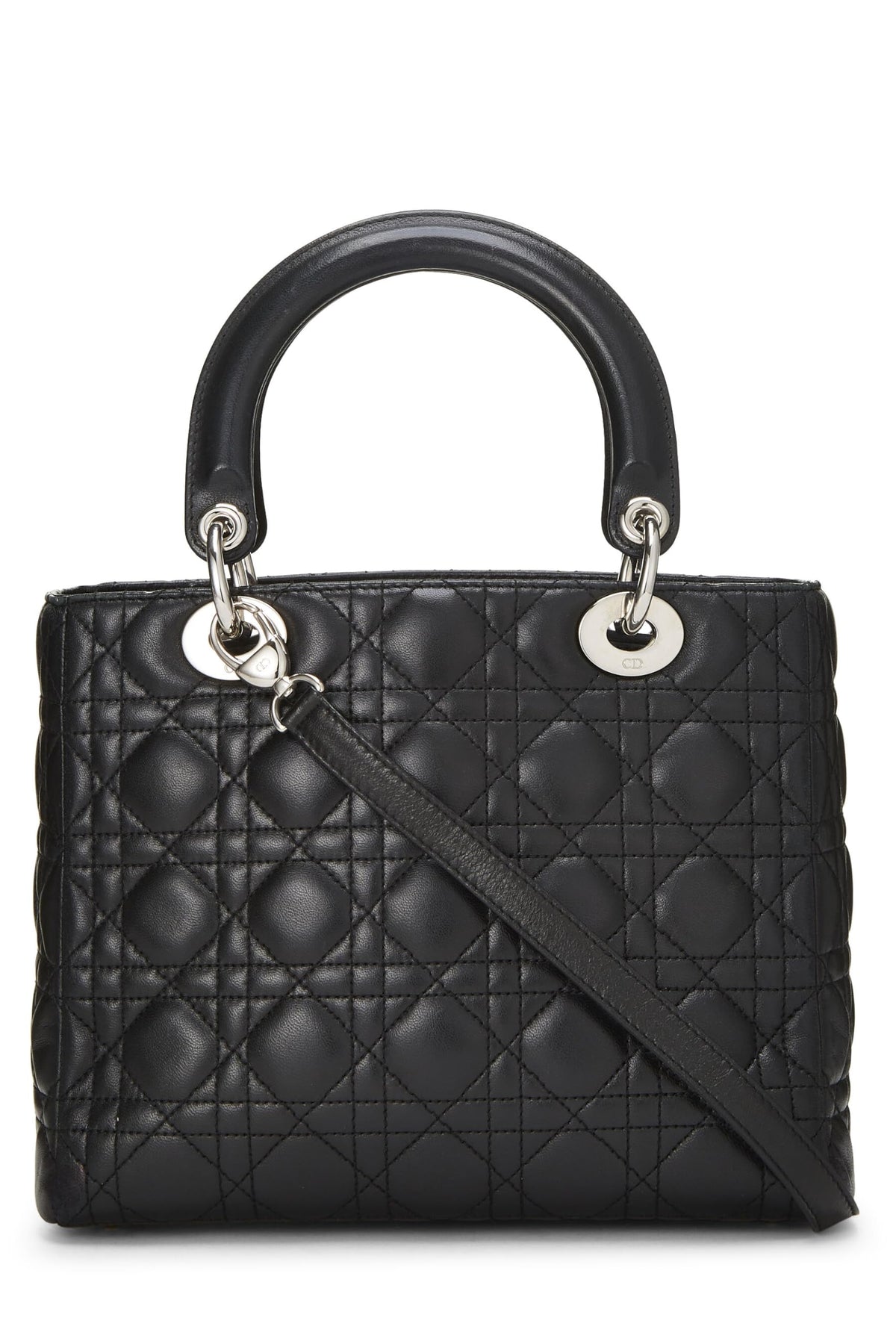 Dior, Black Cannage Quilted Lambskin Lady Dior Medium, Black