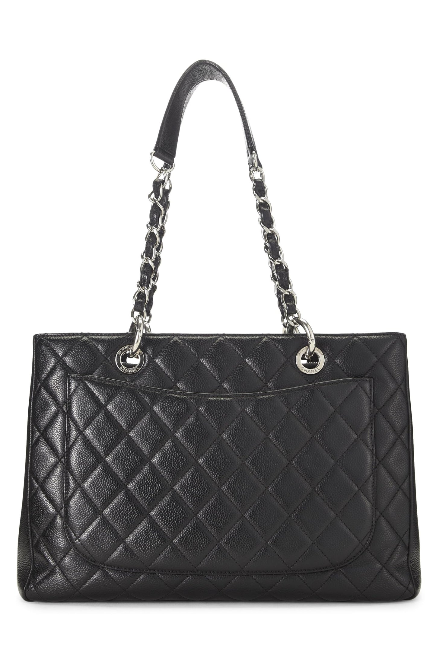 Chanel, Black Quilted Caviar Grand Shopping Tote (GST), Black