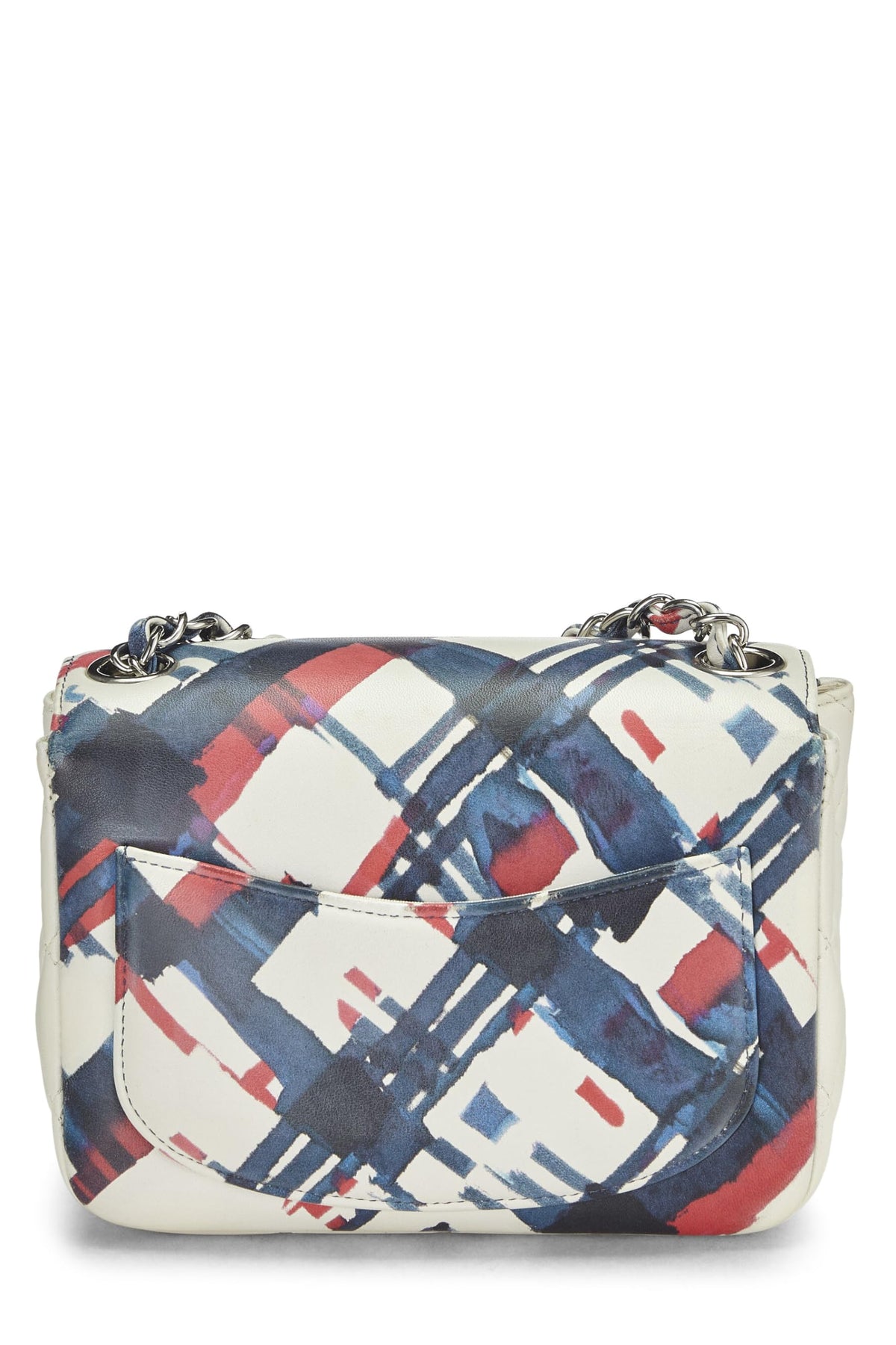 Chanel, Blue & Red Calfskin Airline Square Flap Mini, Multi