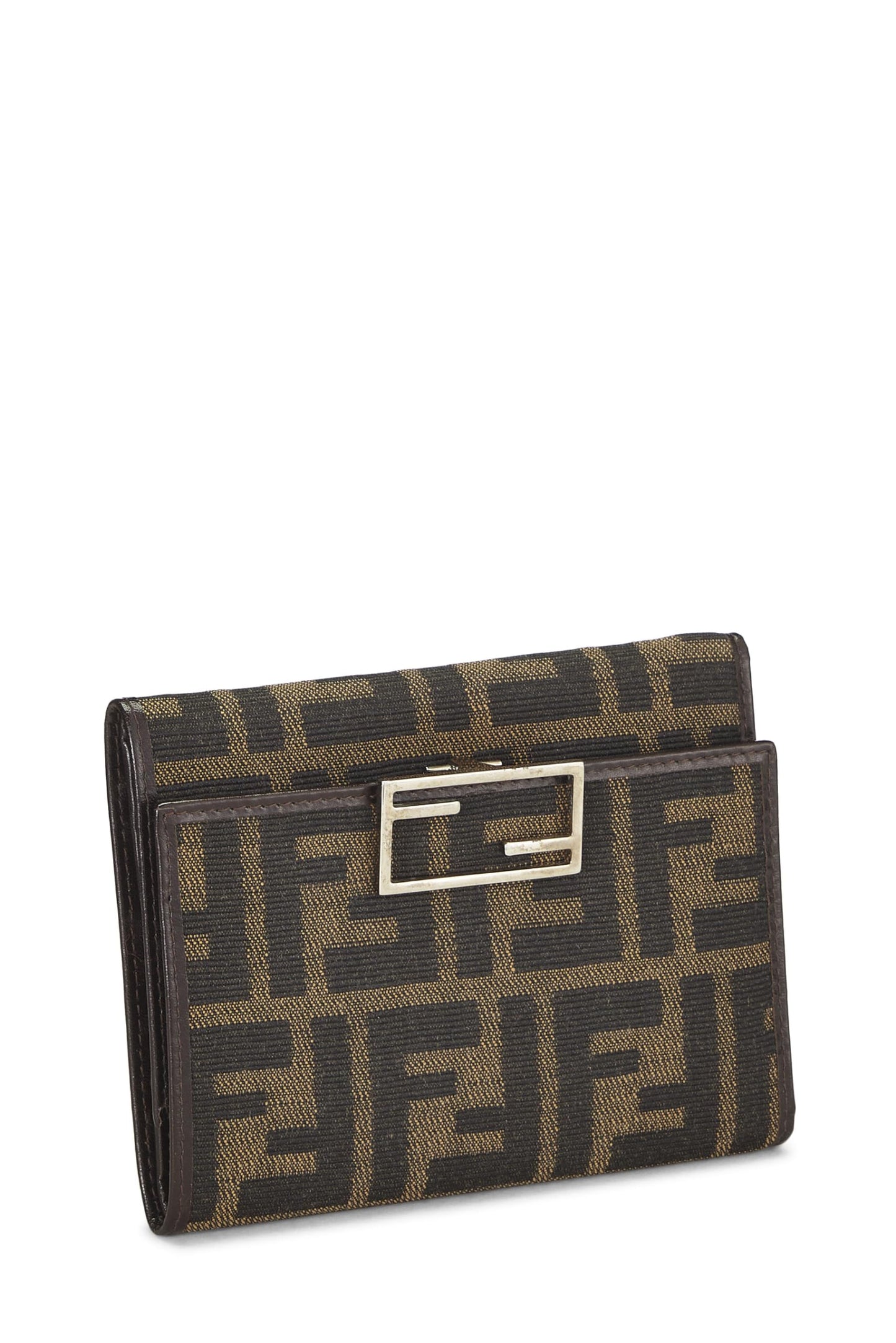 Fendi, Brown Zucca Canvas Trifold Wallet, Brown