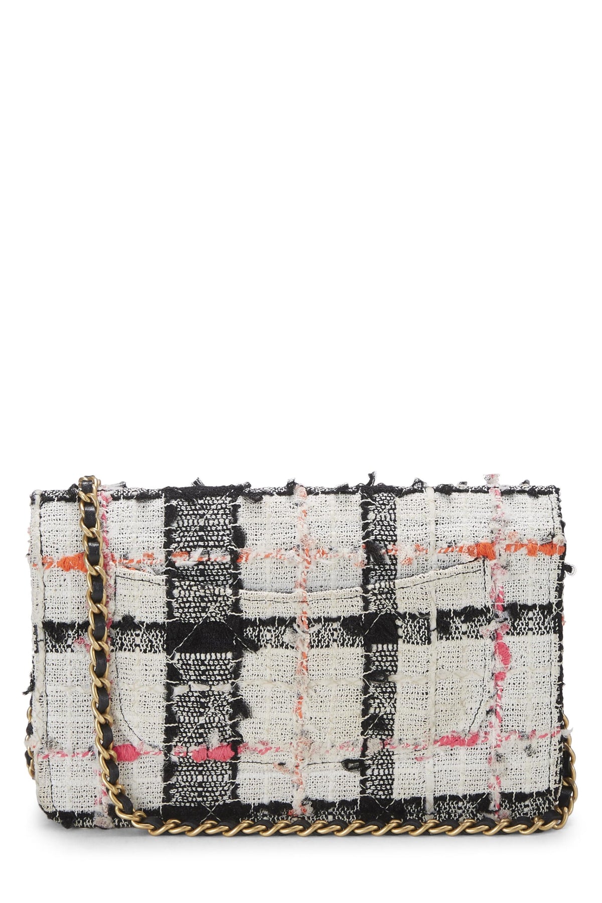 Chanel, Multicolor Plaid Tweed Wallet on Chain (WOC), Multi