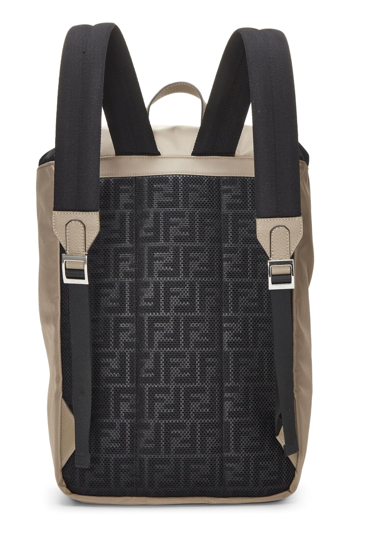 Fendi, Brown Nylon Fendiness Backpack, Brown