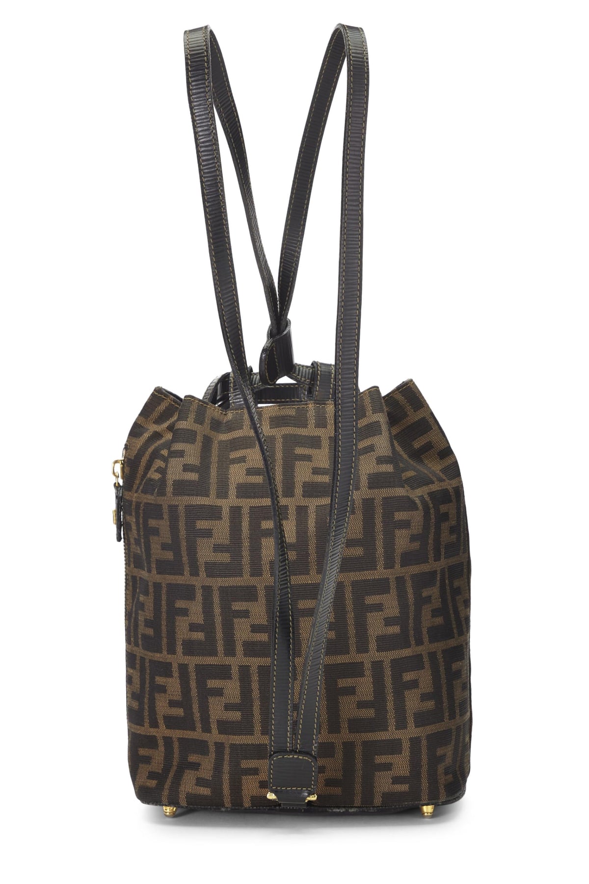 Fendi, Brown Zucca Bucket Backpack Mini, Brown