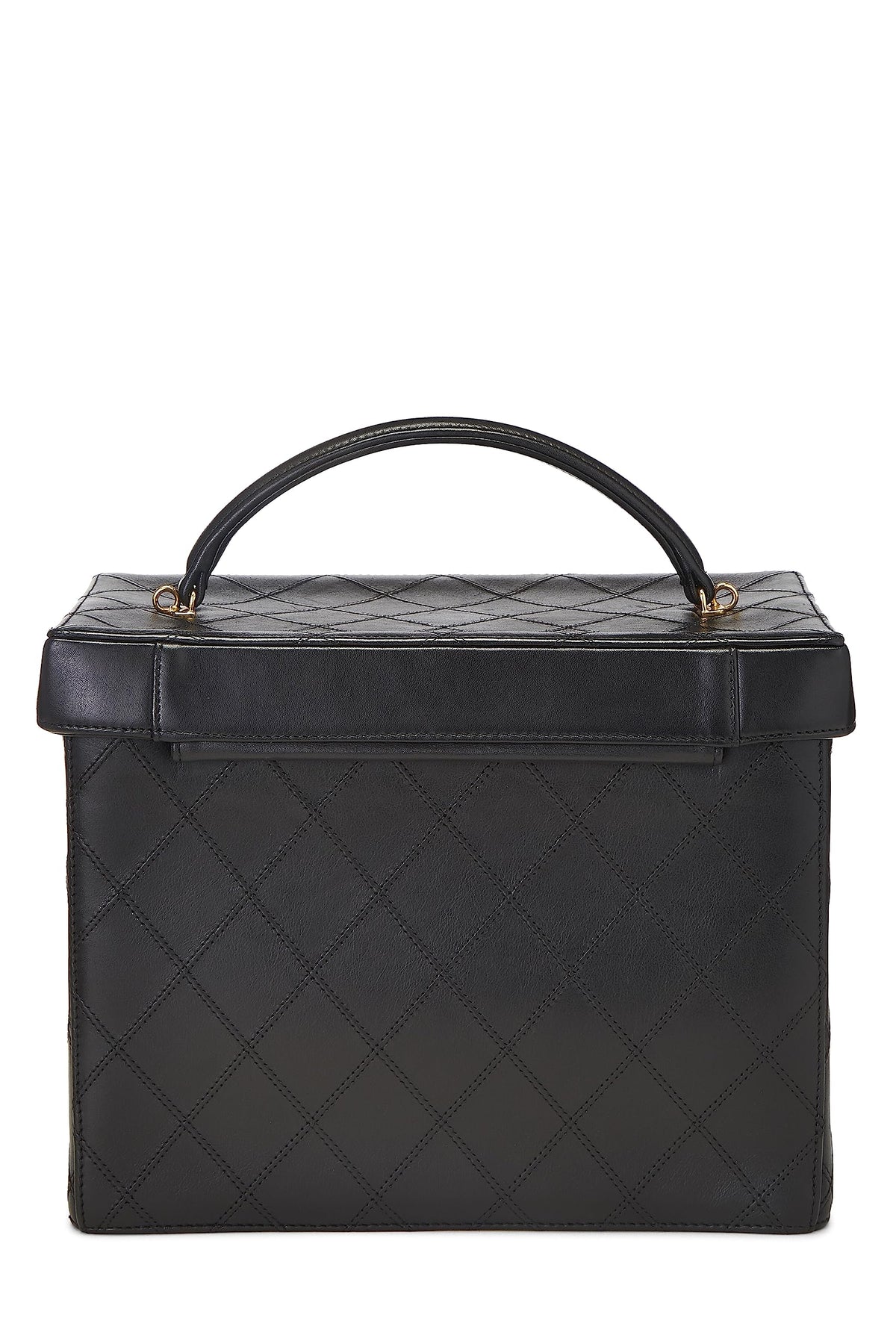 Chanel, Black Lambskin Circle 'CC' Vanity Large, Black