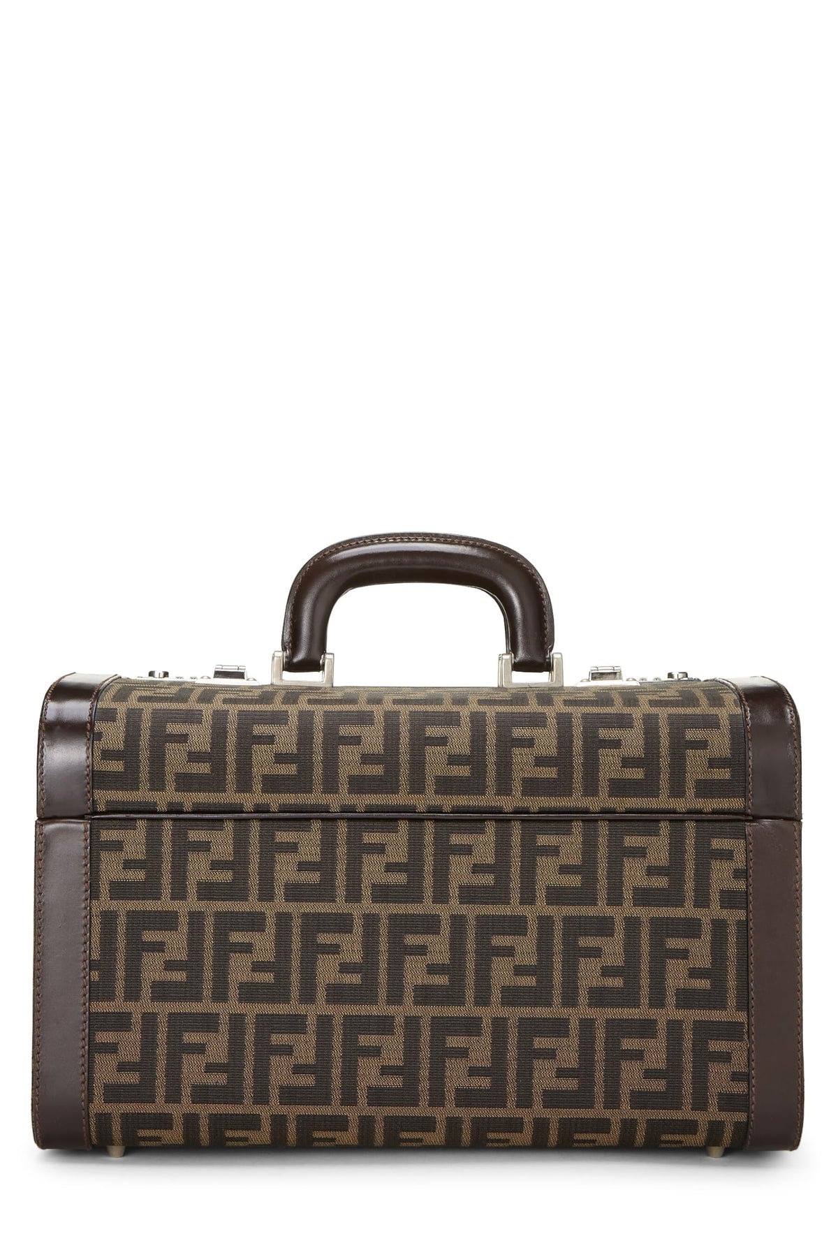 Fendi, Brown Zucca Canvas Box Vanity, Brown