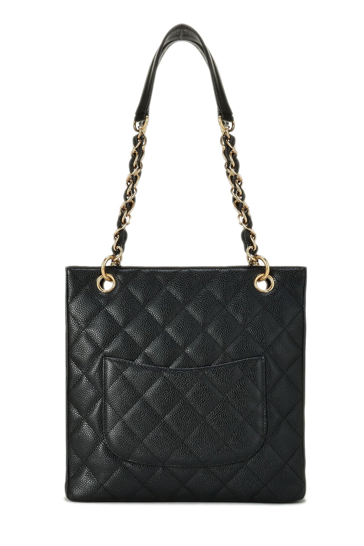 Chanel, Black Quilted Caviar Petite Shopping Tote (PST), Black