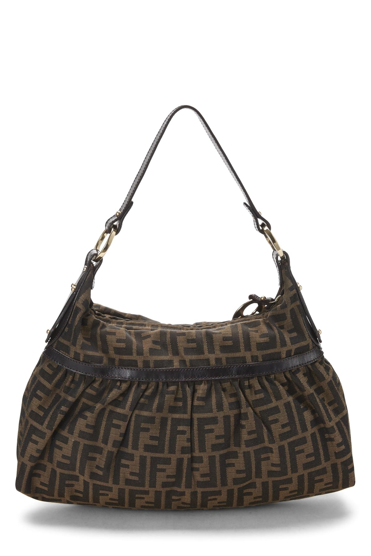 Fendi, Brown Zucca Canvas Chef Hobo, Brown