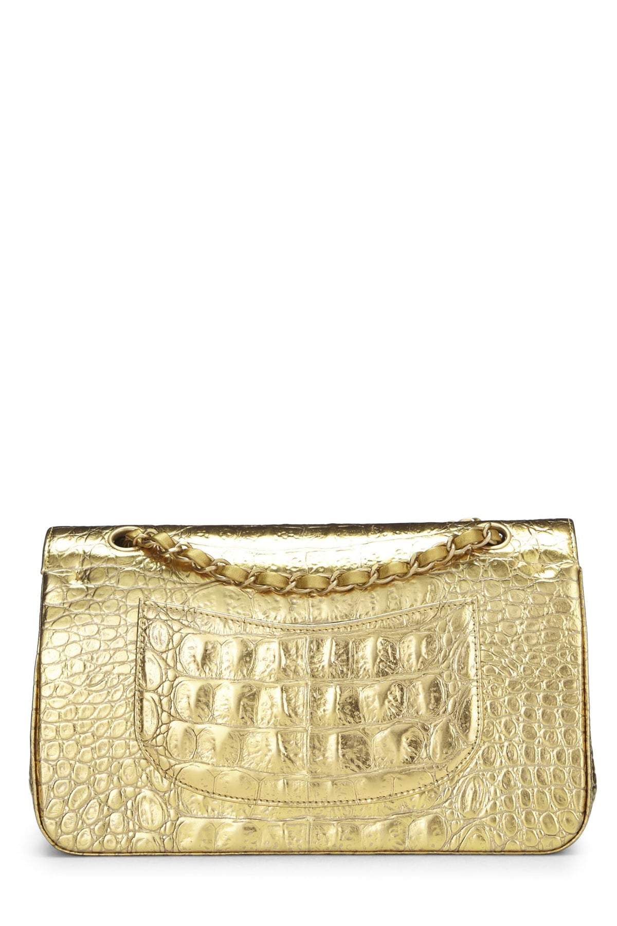 Chanel, Gold Embossed Classic Double Flap Small, Gold
