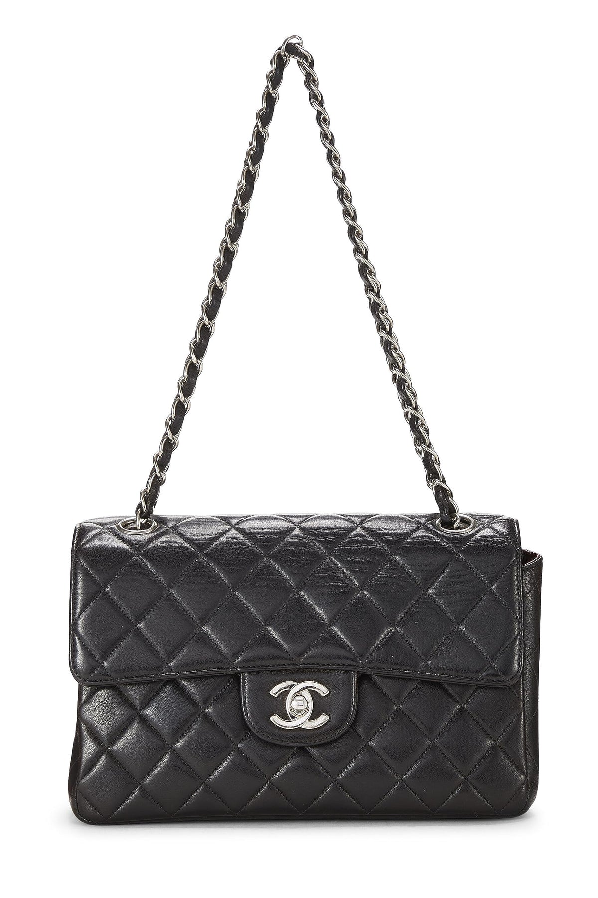 Chanel, Black Quilted Lambskin Double Sided Flap Small, Black