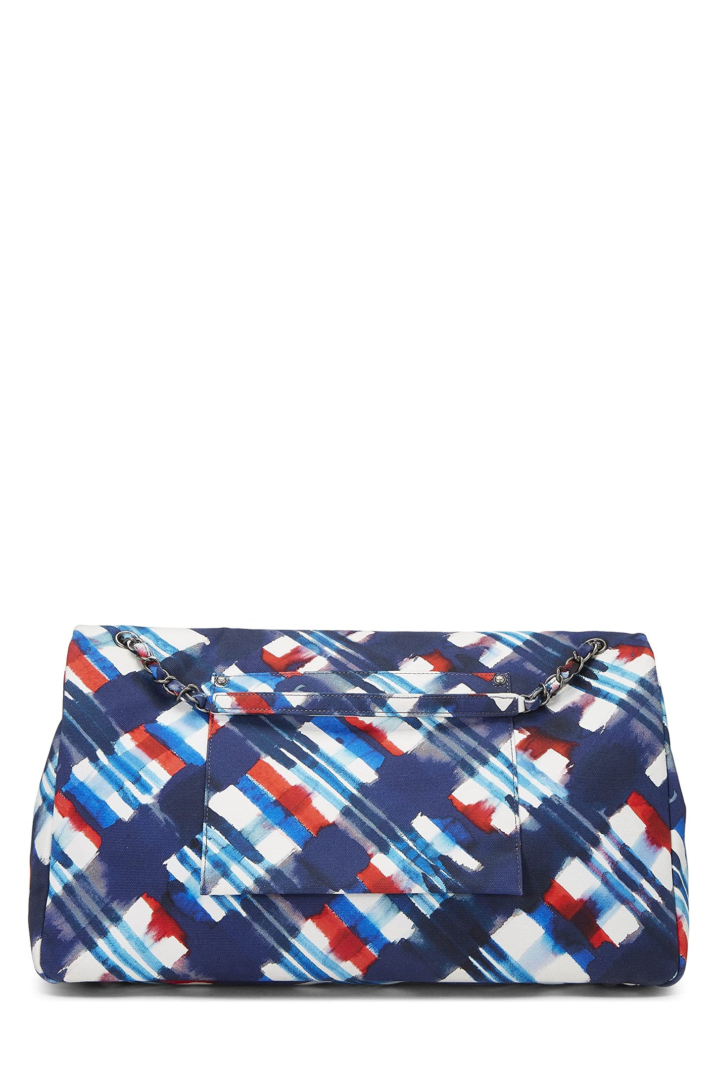 Chanel, Multicolor Plaid Canvas Airplane Flap Bag XXL, Multi