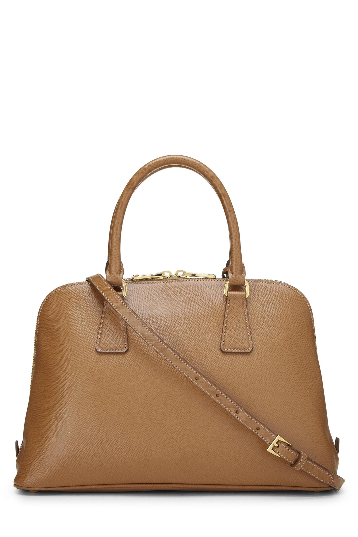 Prada, Brown Saffiano Promenade Medium, Brown