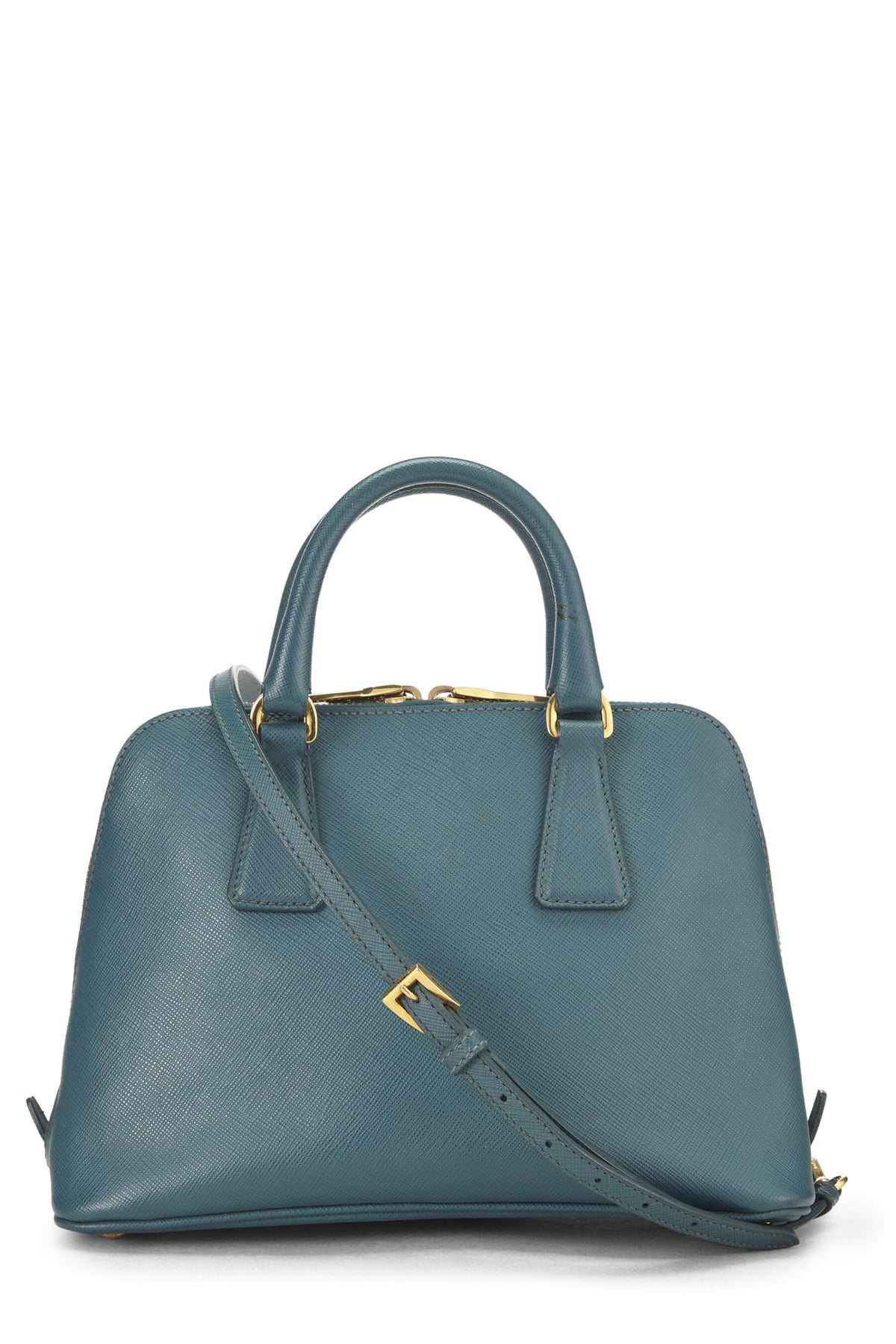 Prada, Blue Saffiano Leather Promenade Mini, Blue