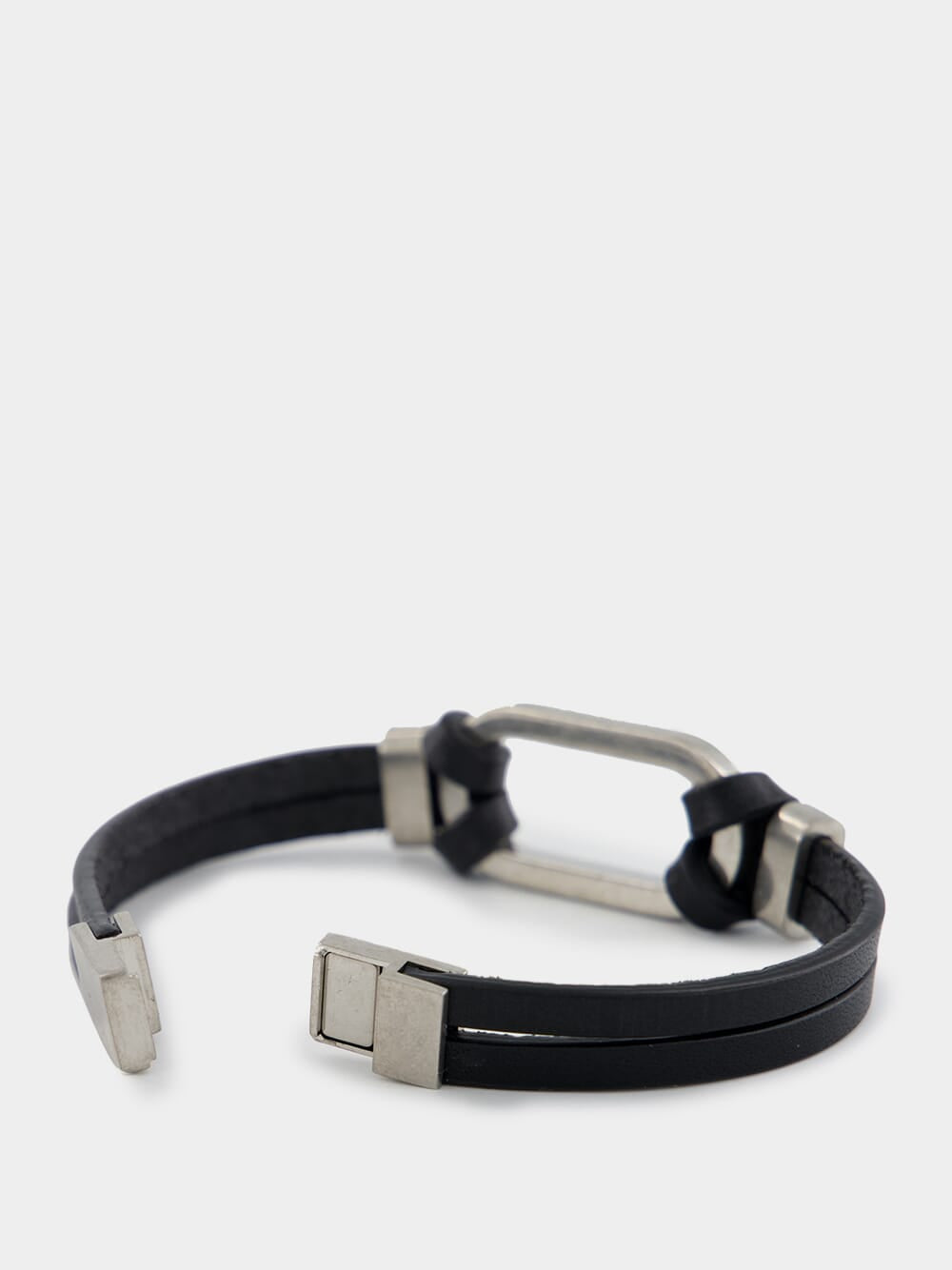 Oval Ring Bracelet in Black and Oxidized Nickel