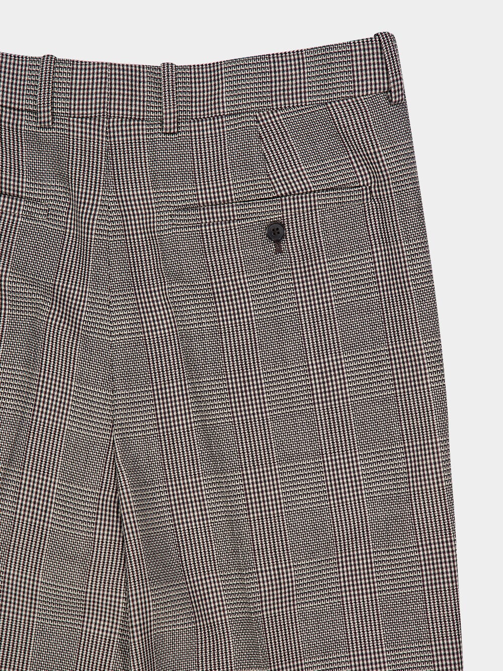 Noir et Marron Prince of Wales Wool Pants
