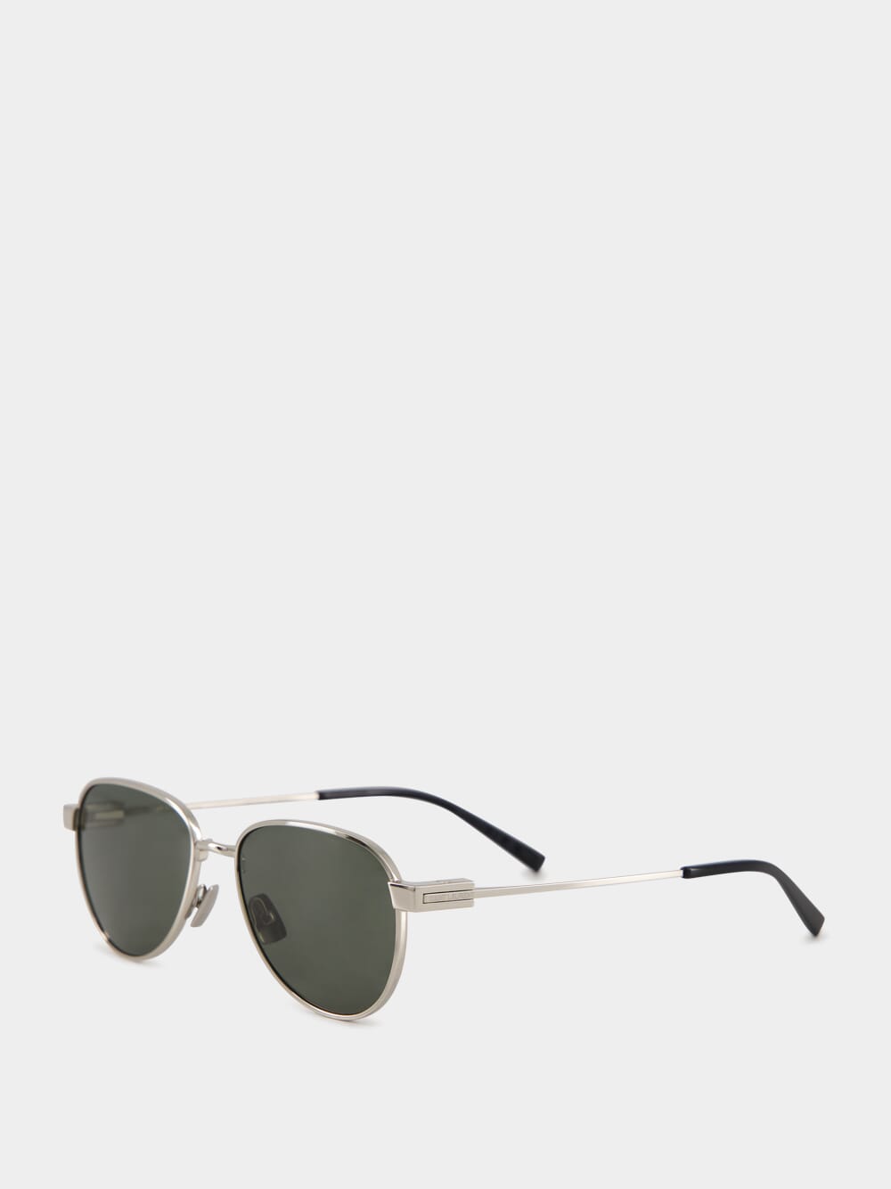 Silver & Grey YSL 722 Metal Sunglasses