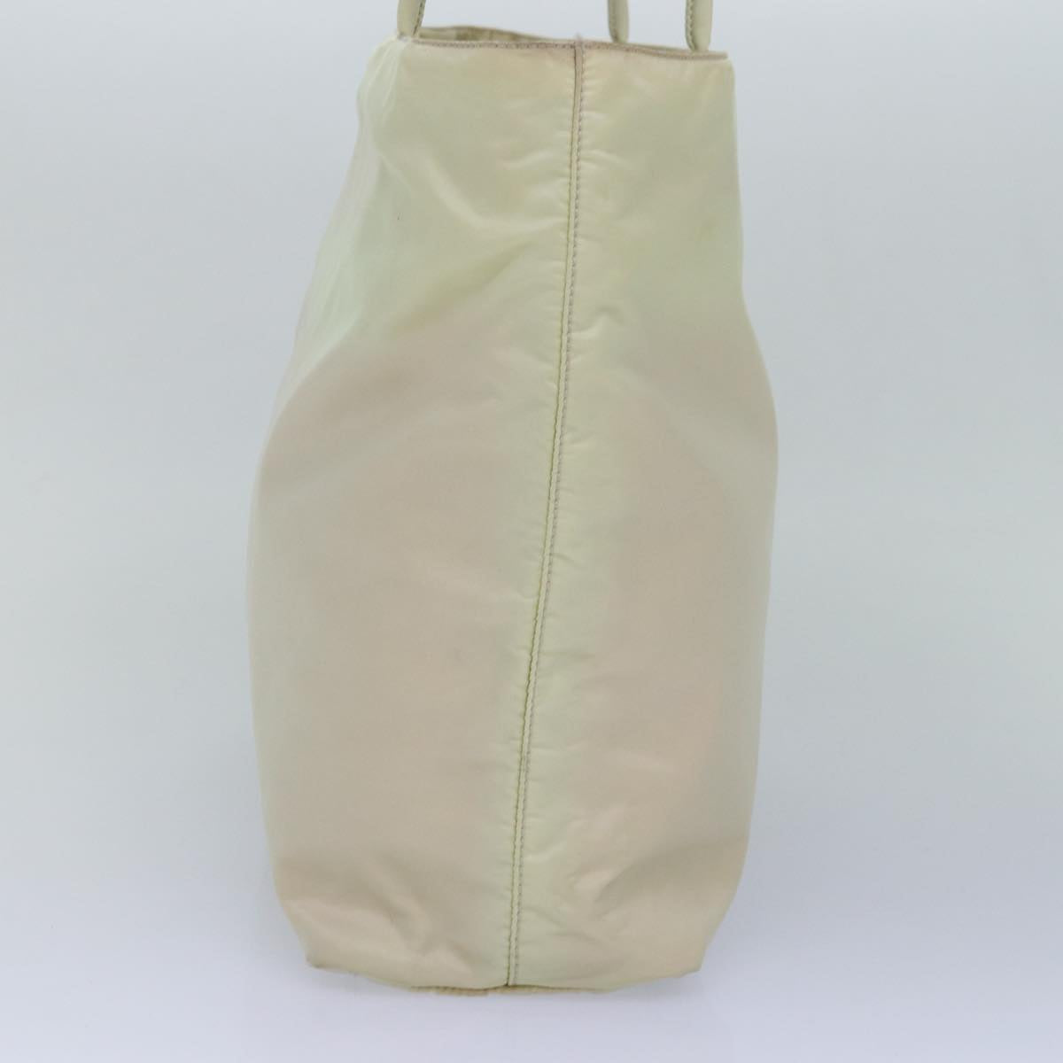 PRADA Tote Bag Nylon White Auth 82568