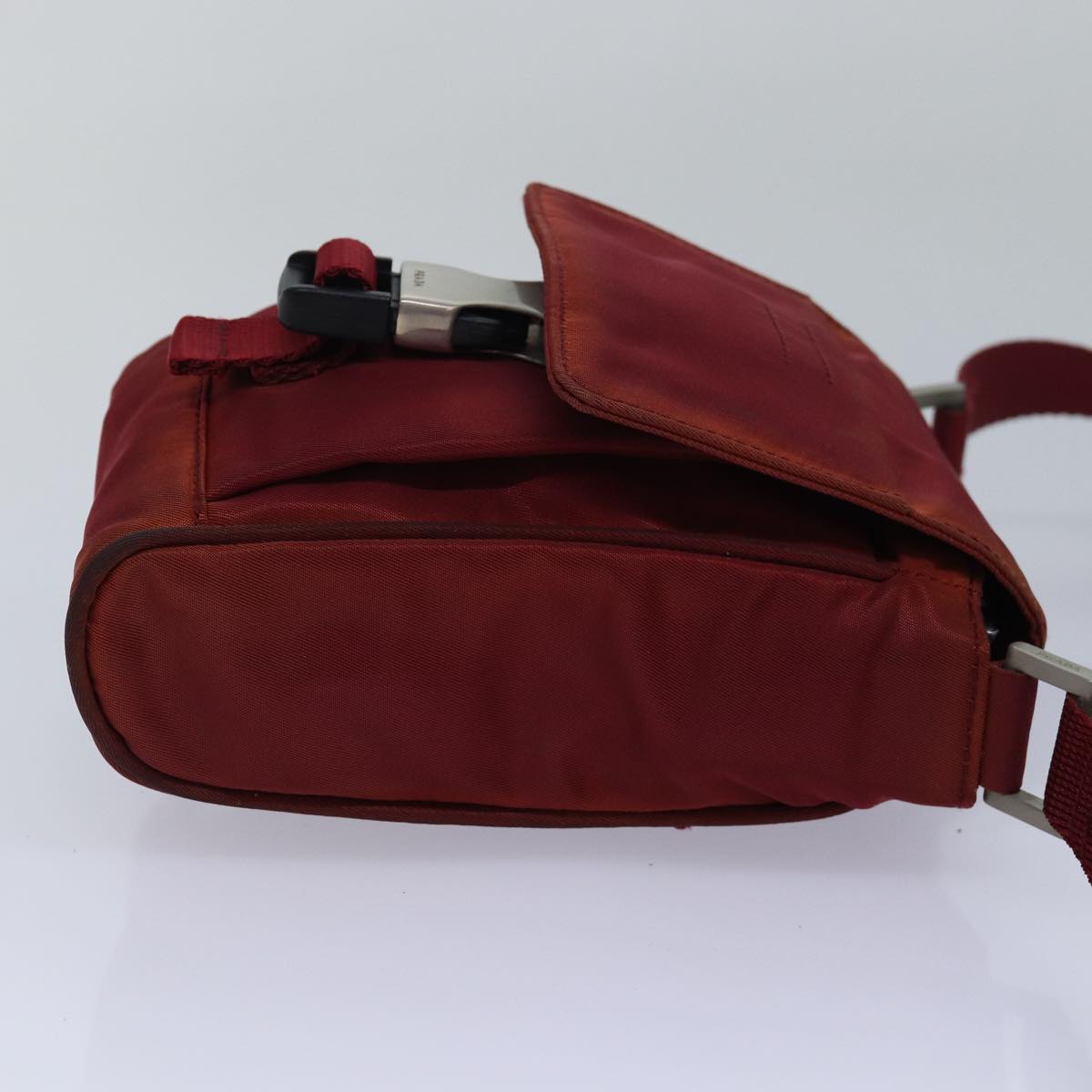PRADA Shoulder Bag Nylon Red Auth 83166