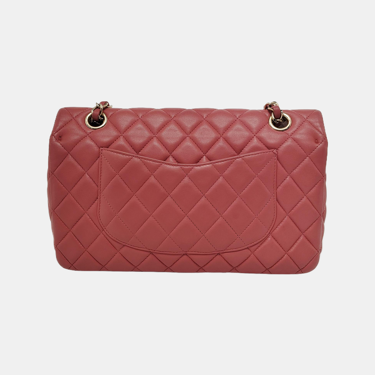 Chanel Valentine's Heart Charm Flap Medium Pink Lambskin Leather Gold Hardware 2014
