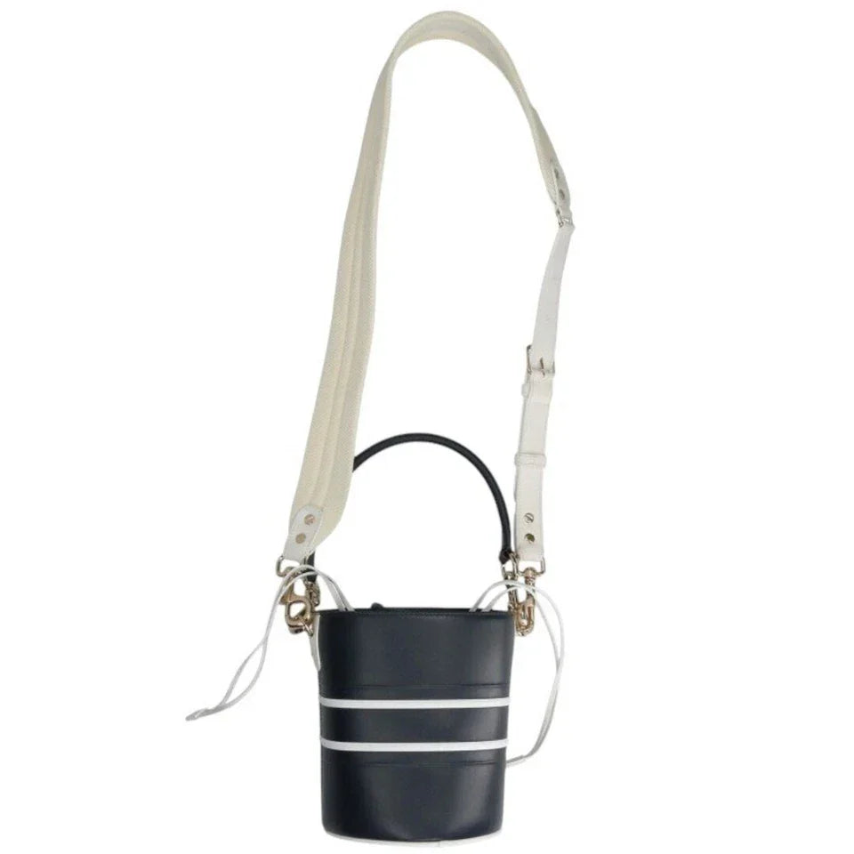 Christian Dior Vibe Drawstring Bucket Bag Leather Black Calfskin Tote Bag Bag ()