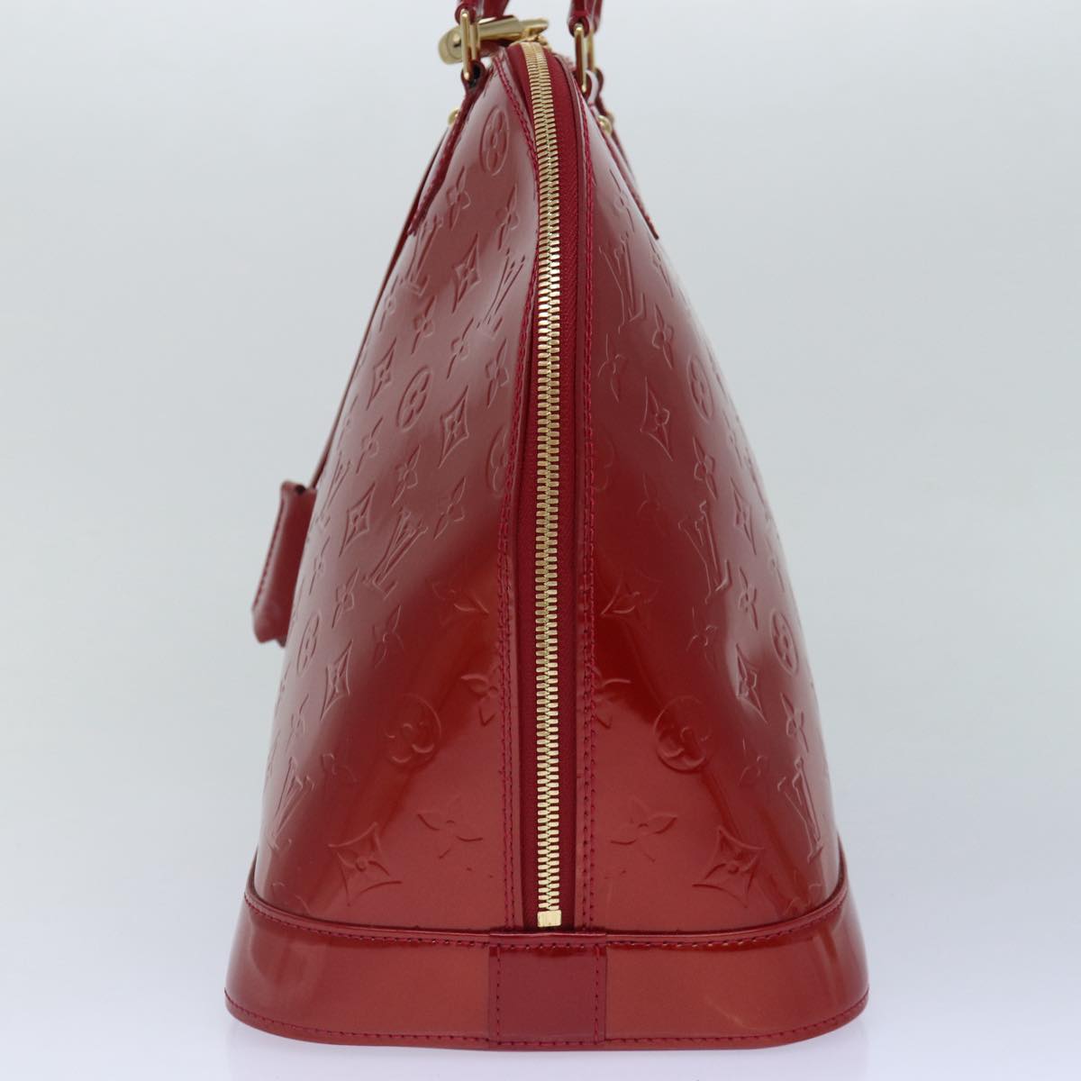 LOUIS VUITTON Monogram Vernis Alma GM Hand Bag Pomme D'amour M93596 Auth 86870