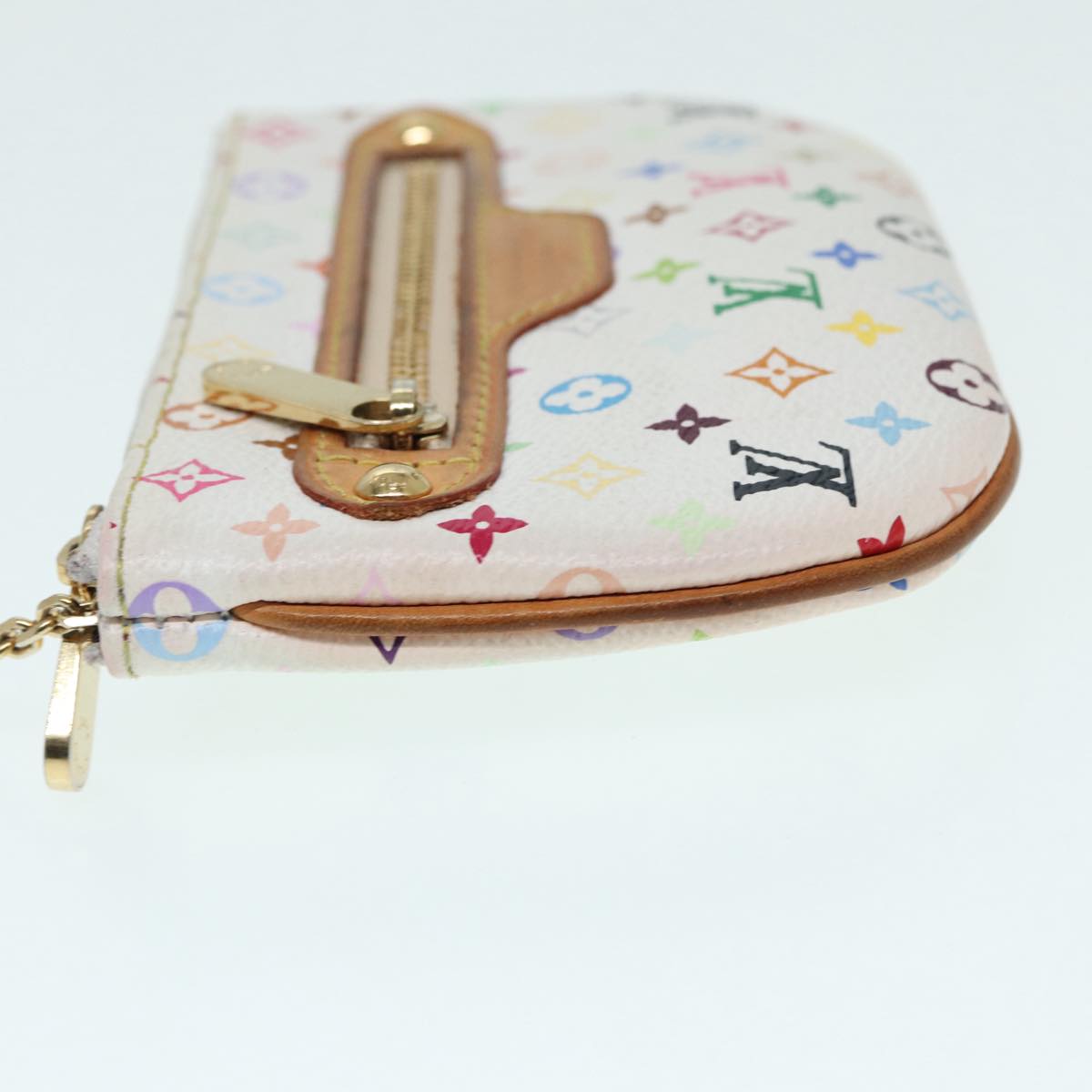 LOUIS VUITTON Monogram Multicolor Pochette MM Pouch White M60028 LV Auth 86949