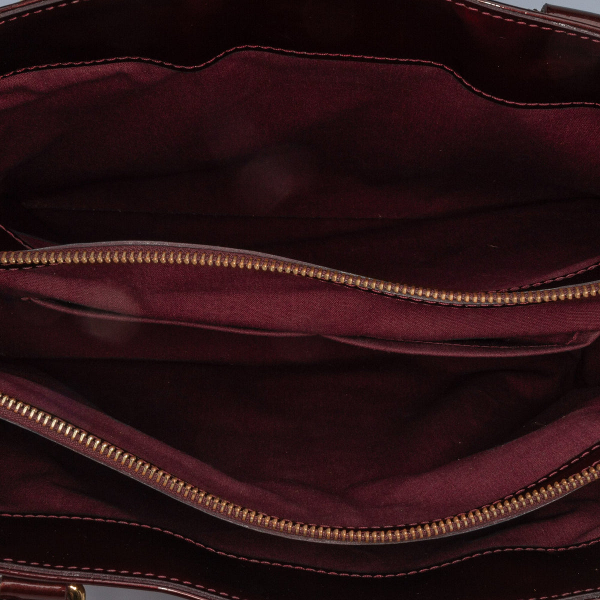 Red Louis Vuitton Monogram Vernis Melrose Avenue Handbag