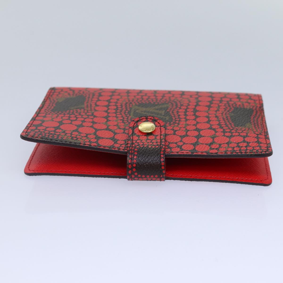 LOUIS VUITTON Yayoi Kusama Agenda PM Day Planner Cover Red R21132 LV Auth 88054