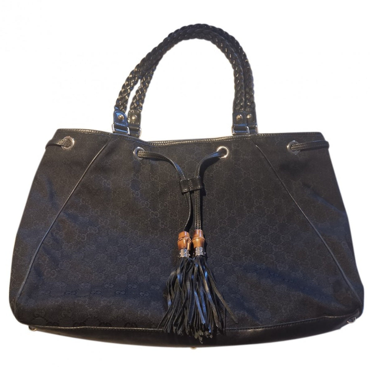 Gucci black cloth handbag