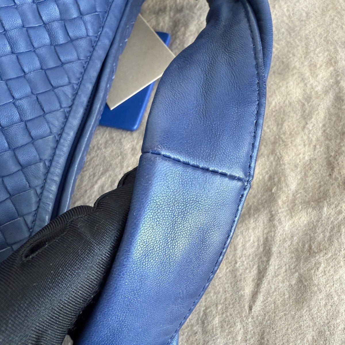 Bottega Veneta Veneta Hobo Large Navy Intrecciato Leather Bag 47cm