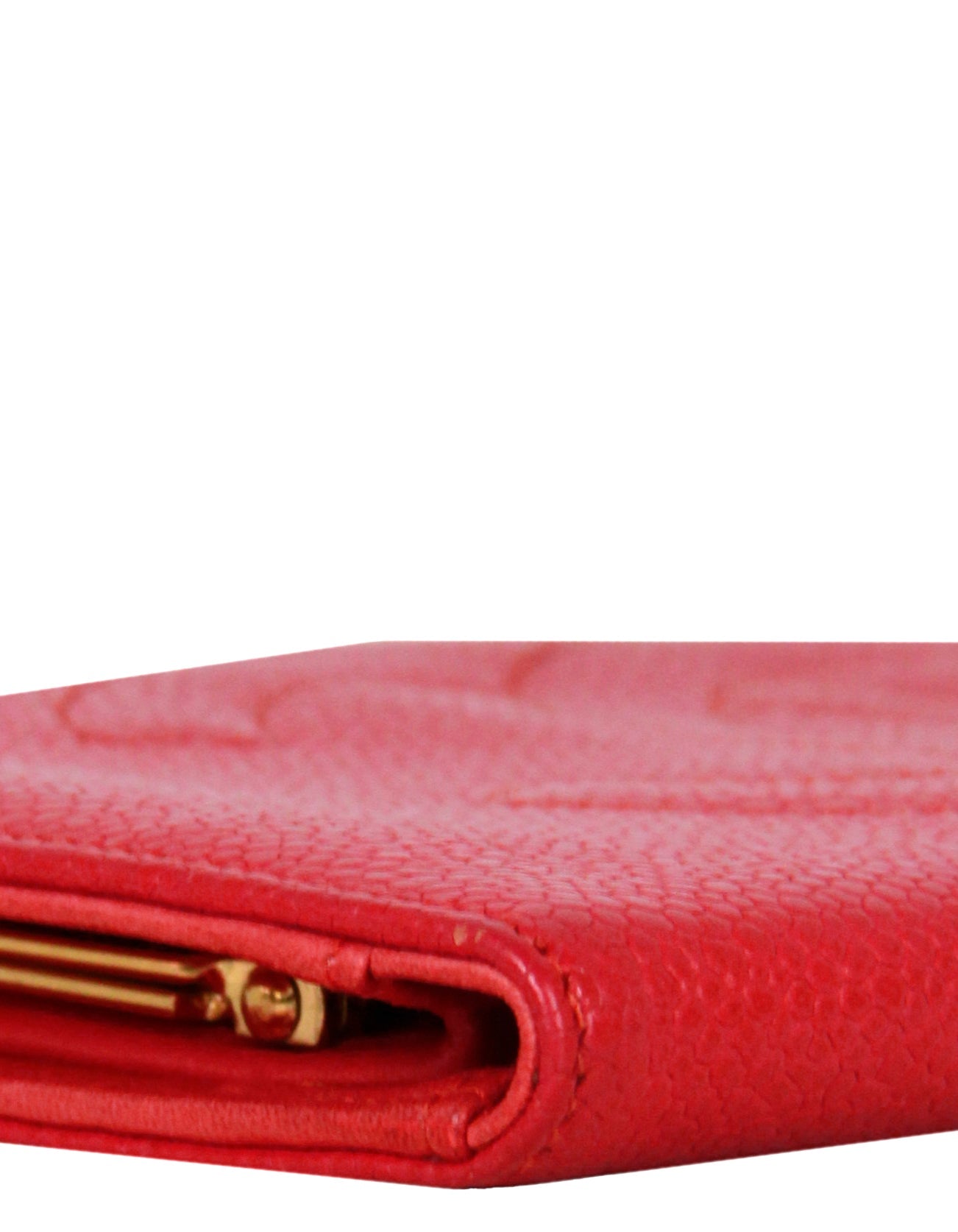 Chanel Vintage Red Caviar Leather Timeless CC Long Wallet