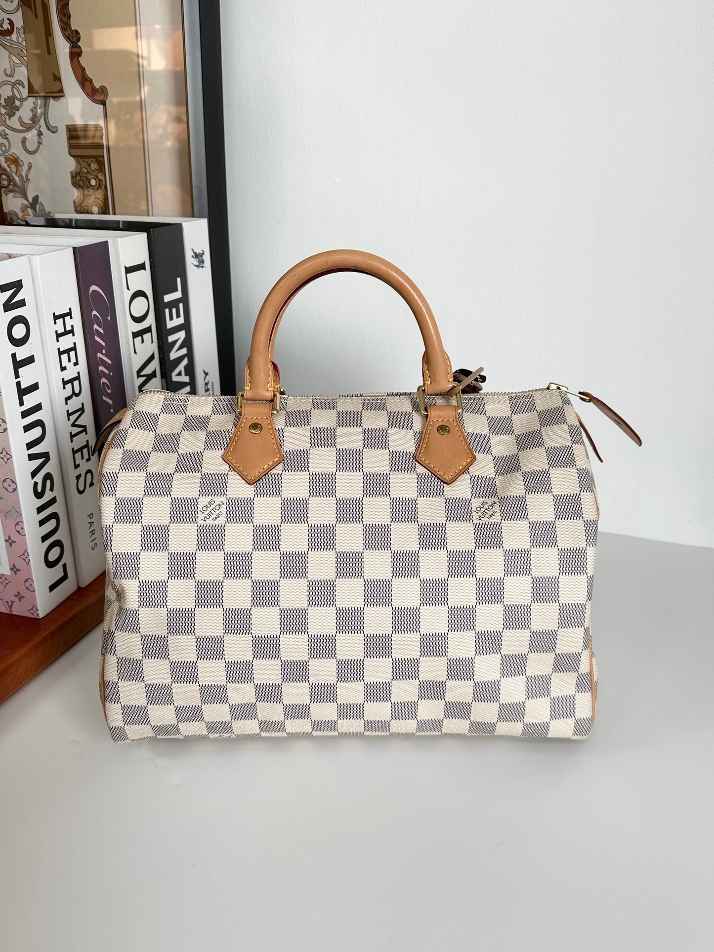 Louis Vuitton Speedy 30 Damier Women Handbags #9A