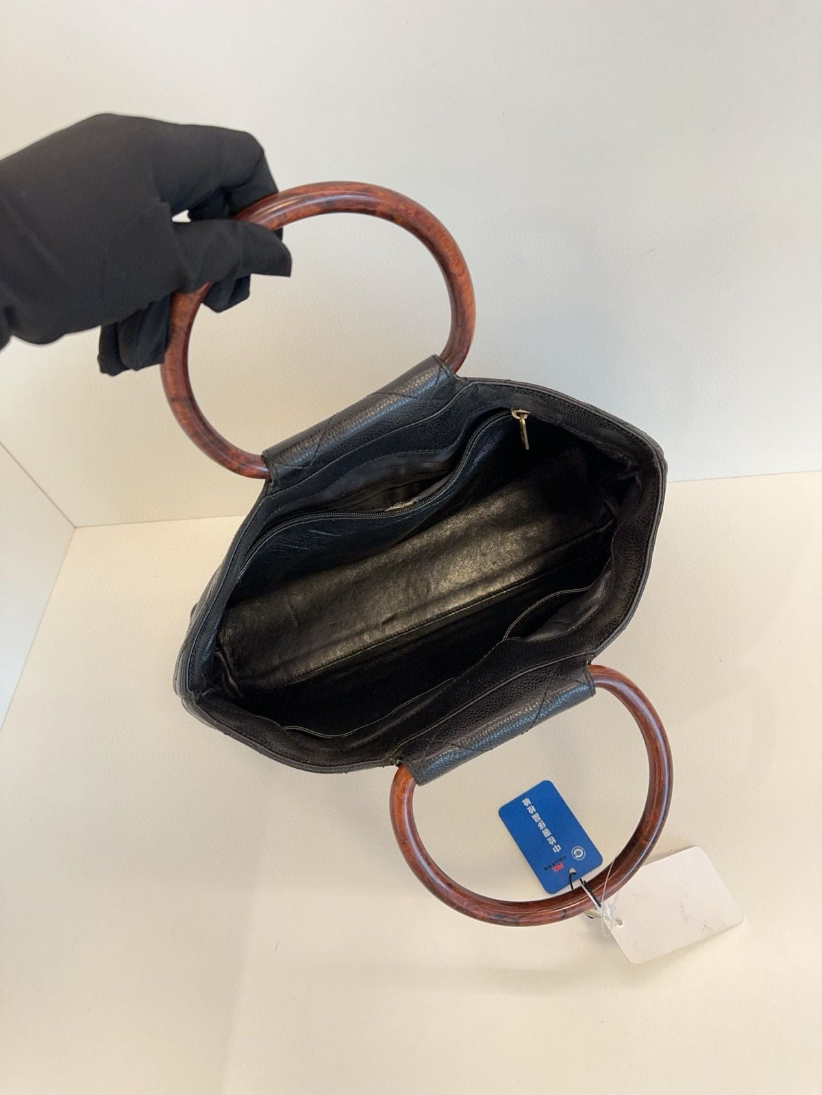 Vintage Chanel bag Caviar leather ×cm black