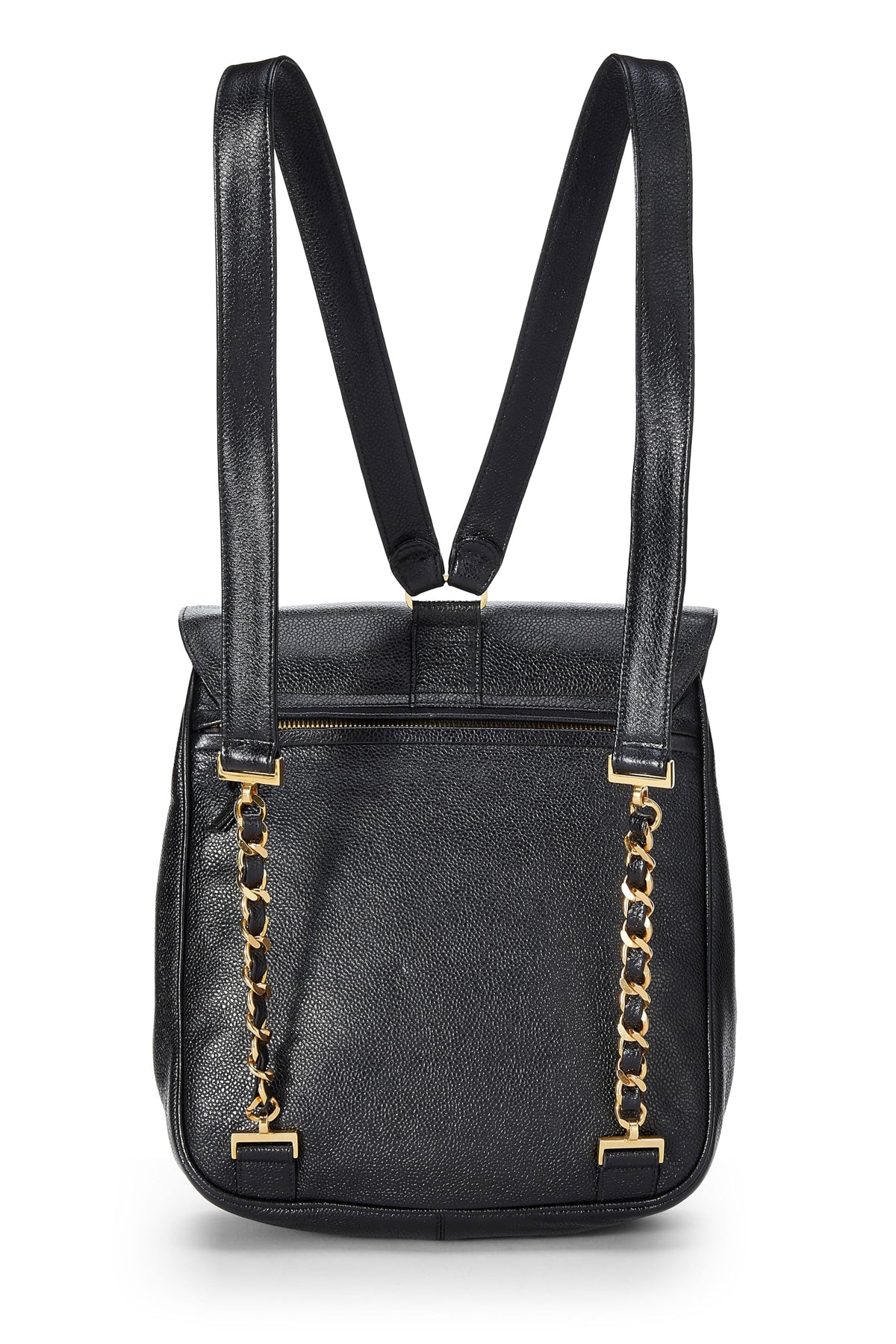 Chanel, Black Caviar Backpack Medium, Black