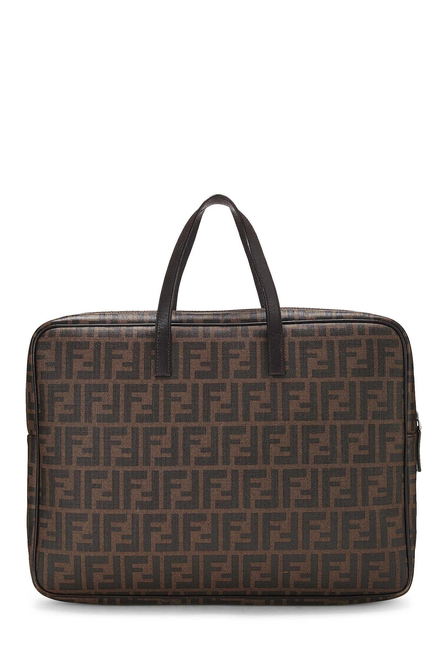 Fendi, Brown Zucca Coated Canvas Briefcase, Brown