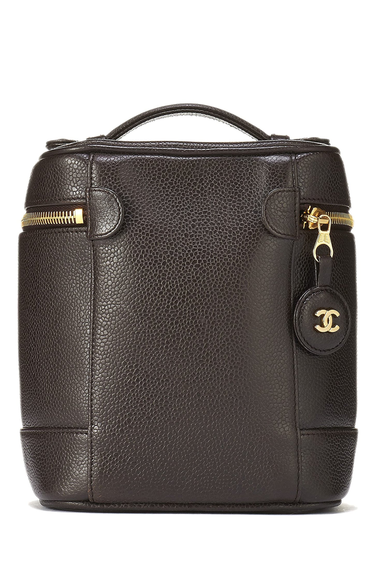 Chanel, Brown Caviar Vanity, Brown