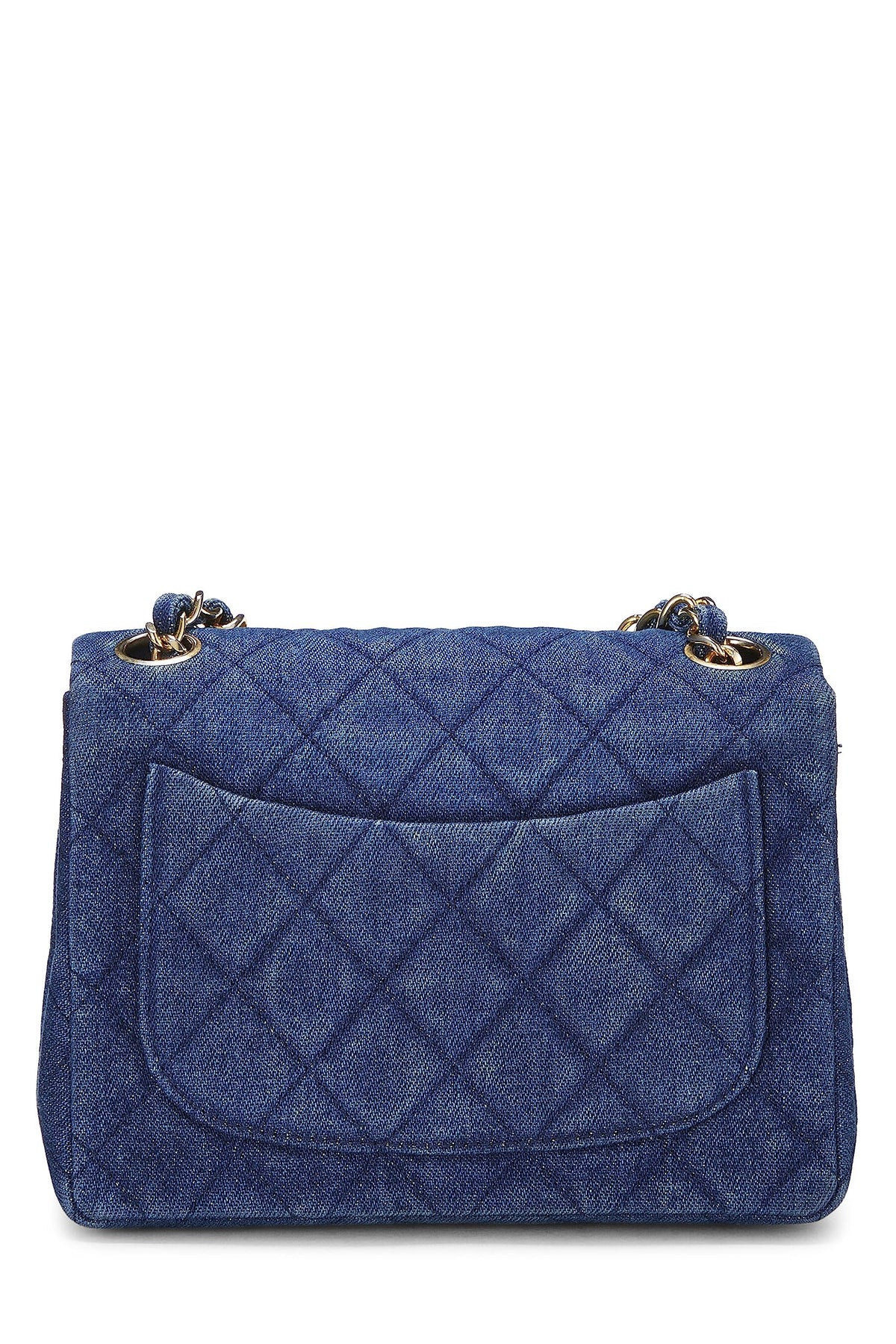 Chanel, Blue Denim Half Flap Mini, Blue