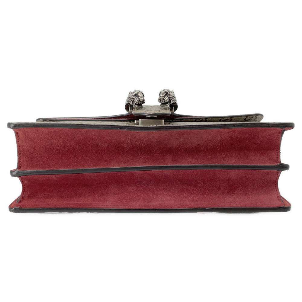 GUCCI Dionysus ChainShoulder Bag Beige/Red 400249 PVC suede