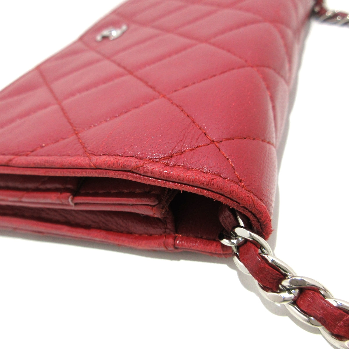 Chanel Red Wallet on Chain