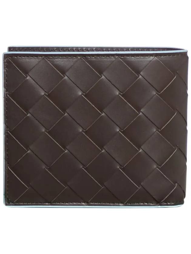 Luxury Bottega Veneta Intrecciato Half Half Wallet Brown