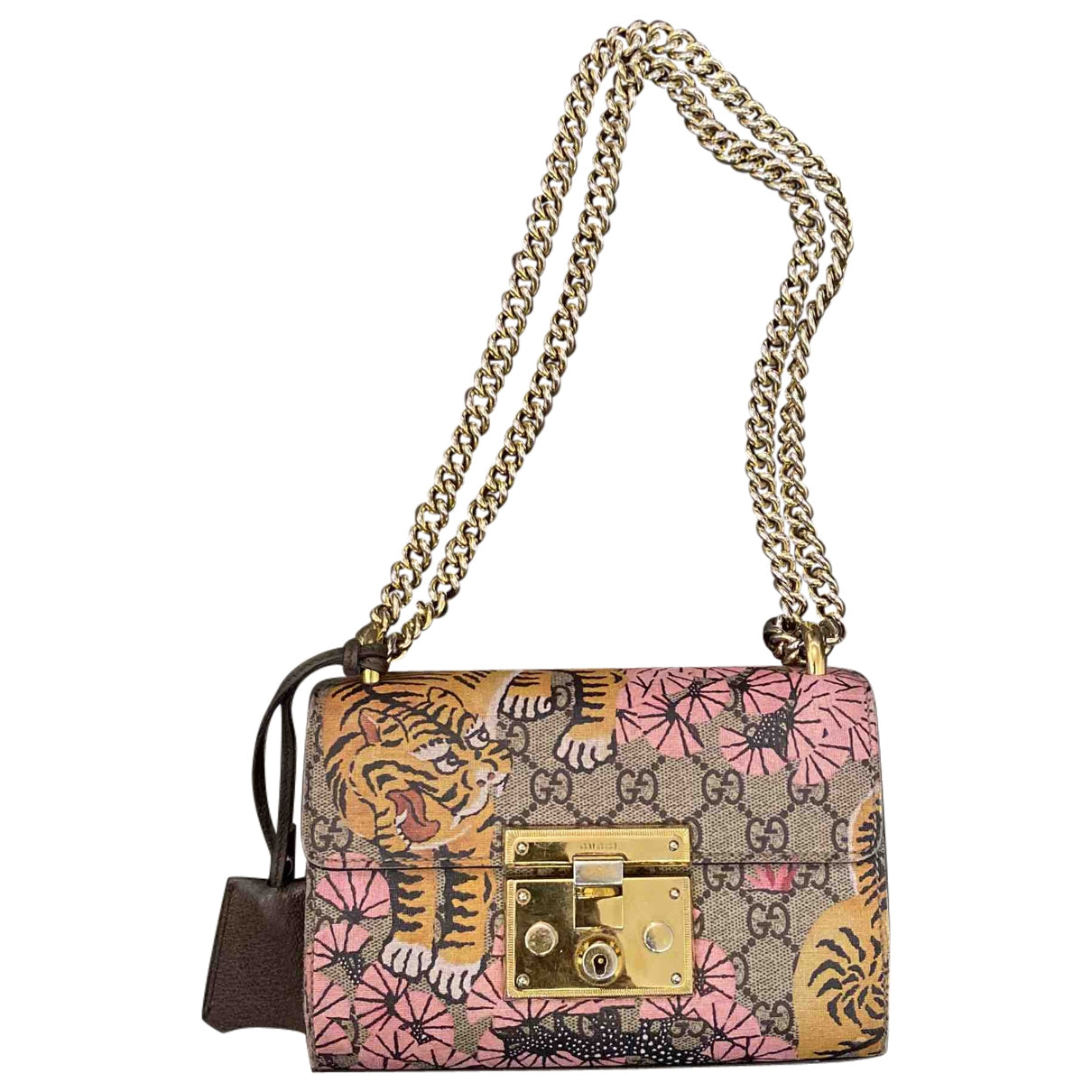 Gucci padlock multicolour cloth handbag
