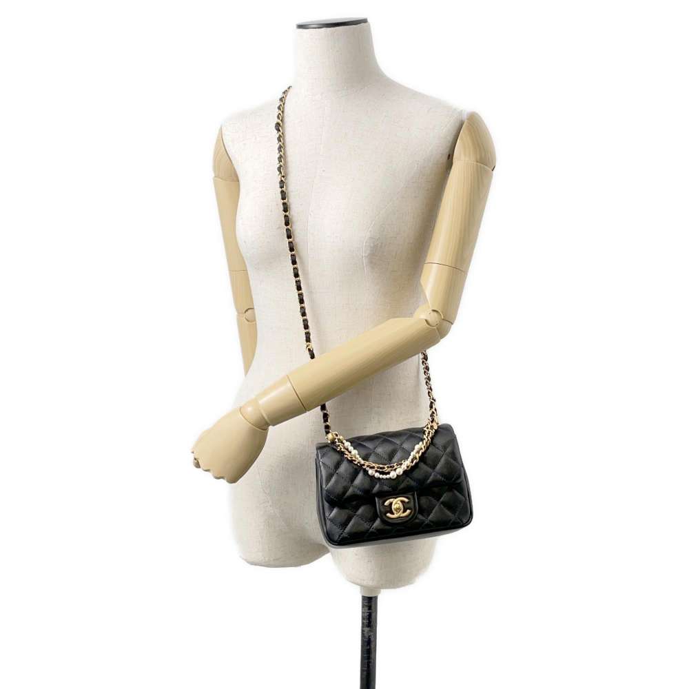 Chanel Mini Flap Bag Black AS4385 Shiny Lambskin