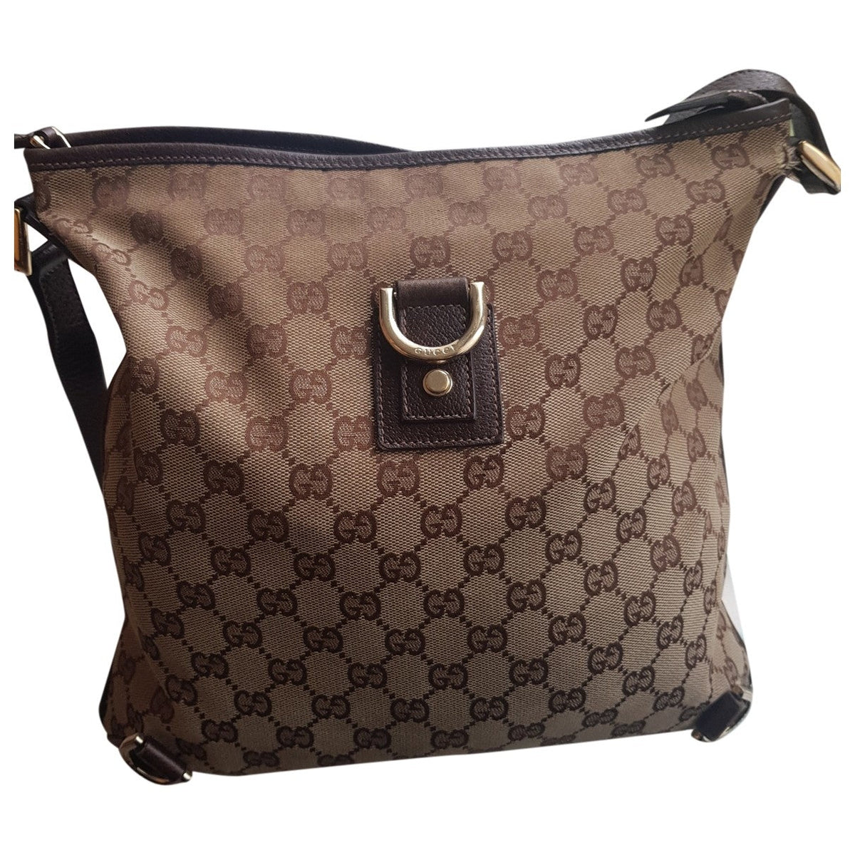 Gucci brown cloth handbag