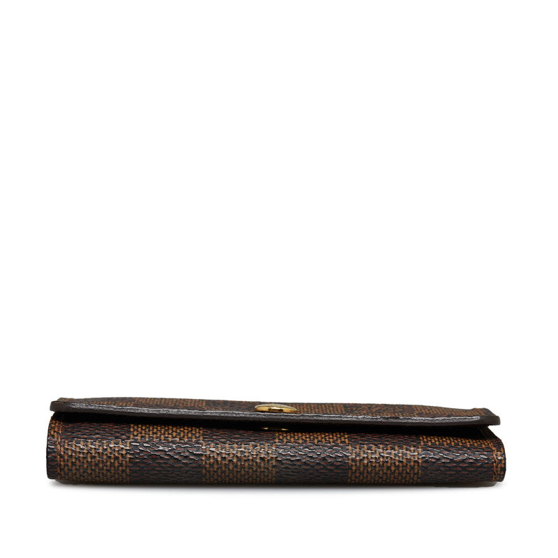 Louis Vuitton Damiere Multicle 4 Keycase N62631 Brown PVC Leather Louis Vuitton
