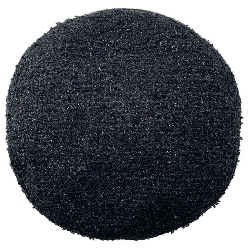 Chanel Tweed Cap Size M Black Nylon32% Cotton24% Rayon19% Polyester13% Acryl12%