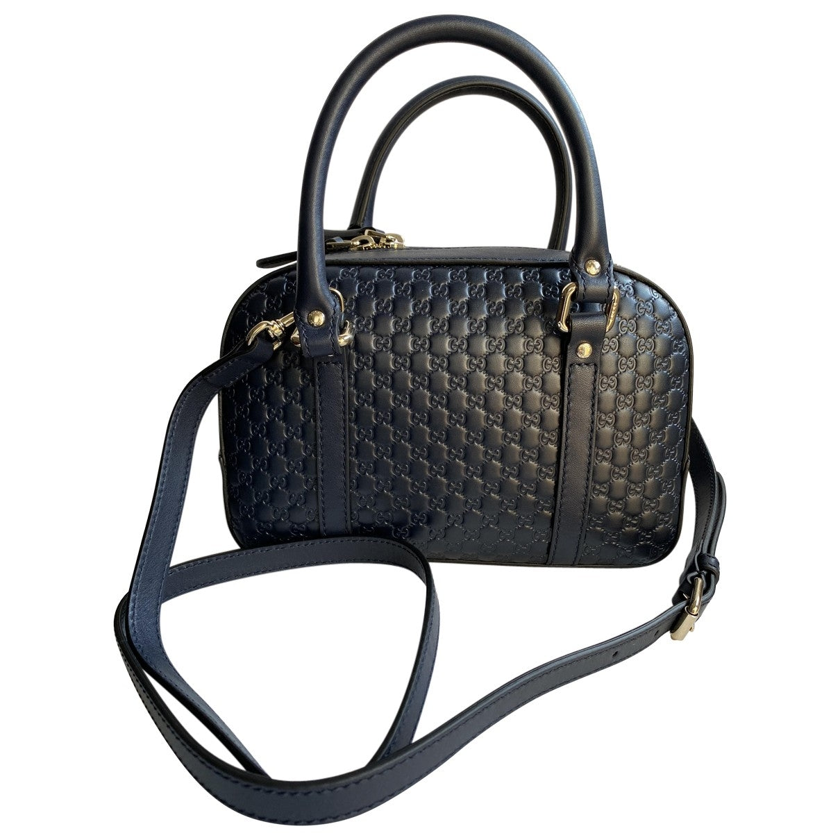 Gucci blue leather handbag
