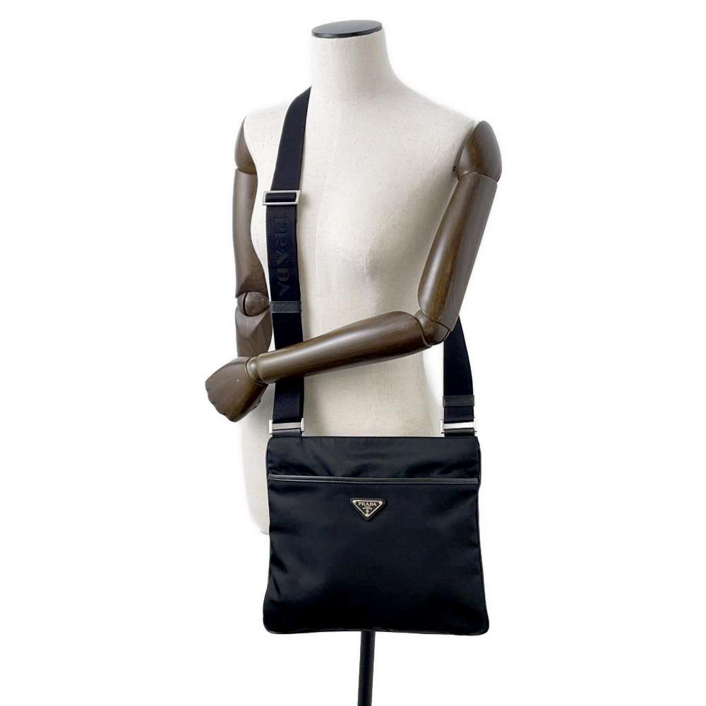 PRADA Shoulder Bag Black 2VH053 Nylon