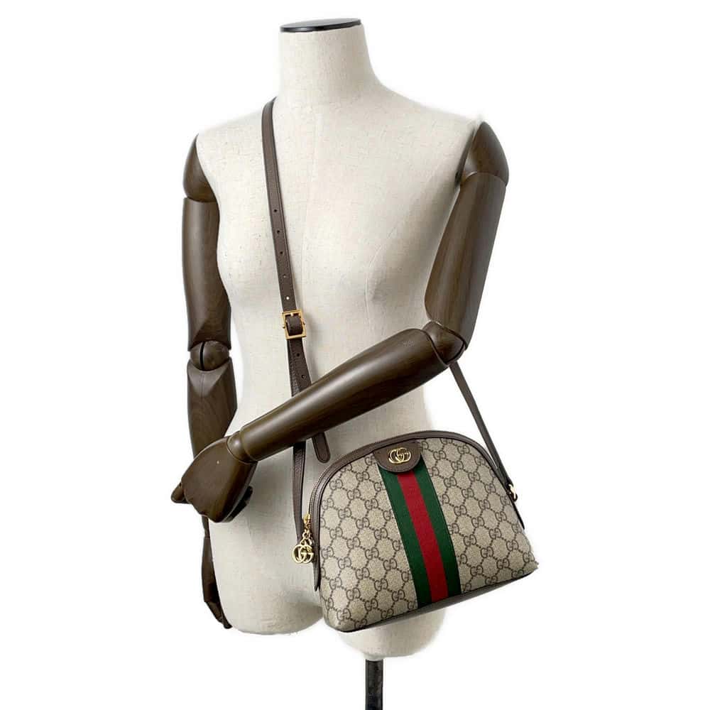 GUCCI Shoulder Bag GG Supreme Ophidia Web Beige/Brown 499621 GG SupremeCanvas Leather