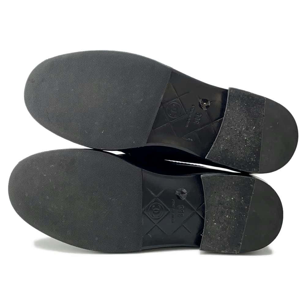 Chanel CC turnlock Matelasse loafers Black G36646 Lambskin Size 38C