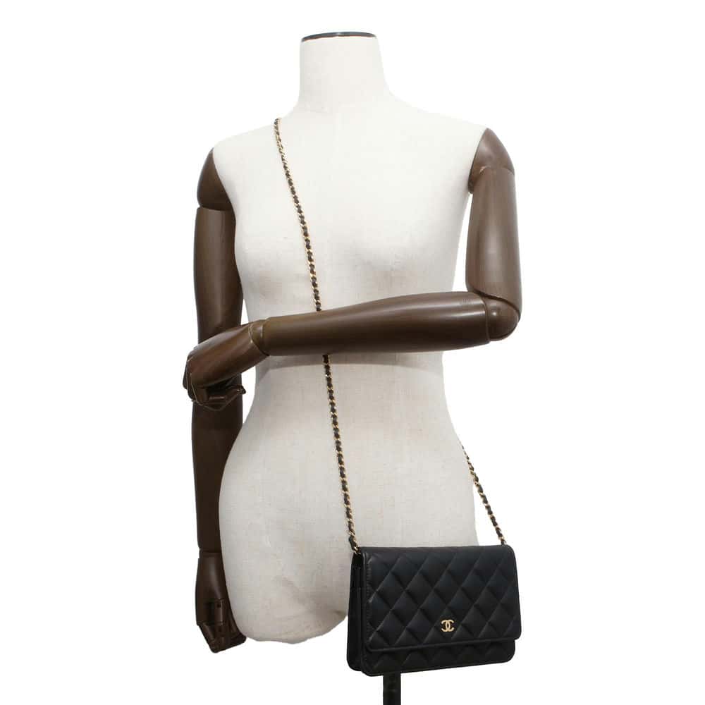 Chanel Chain wallet Black AP0250 Lambskin
